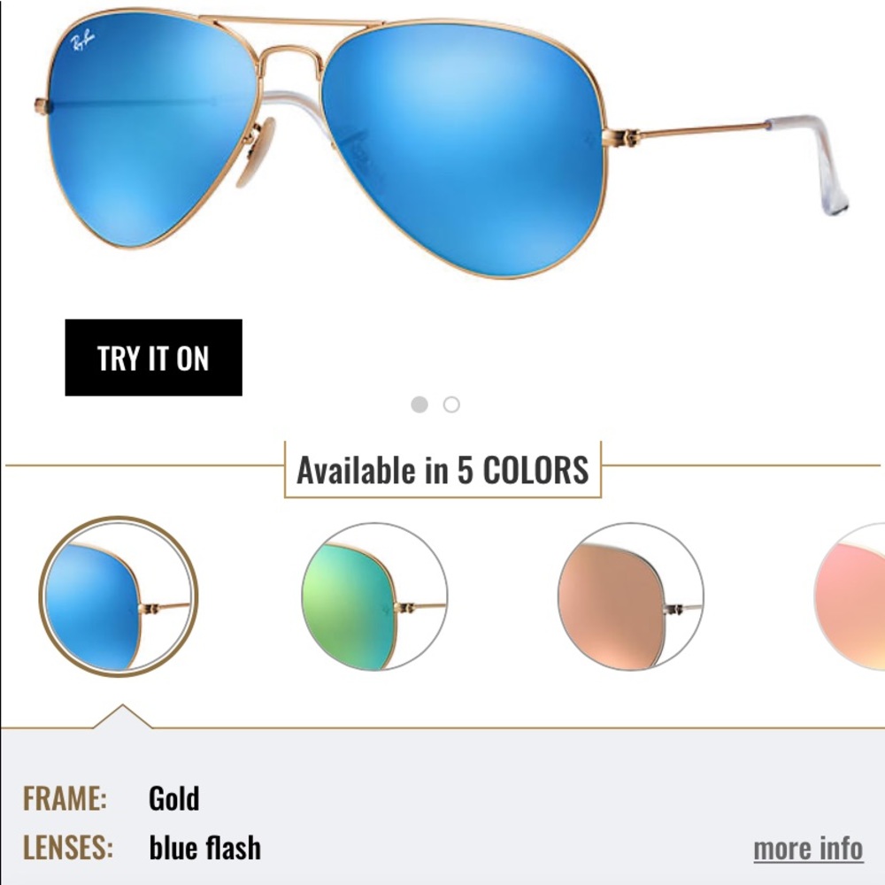 Ray van aviator flash lenses